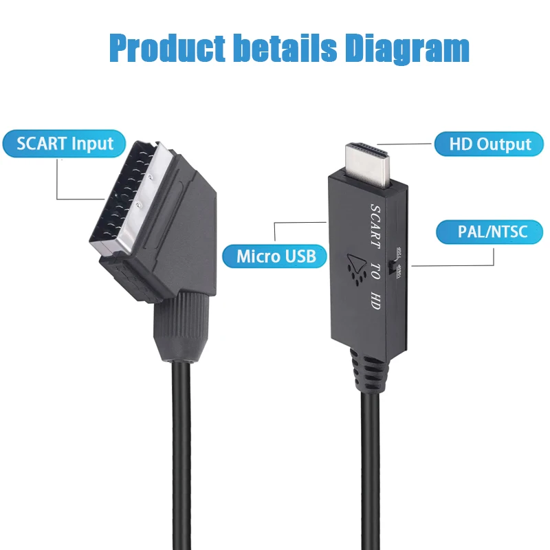 SCART to HDMI‑Compatible Conve - đánh giá và giá Scart To Hdmi