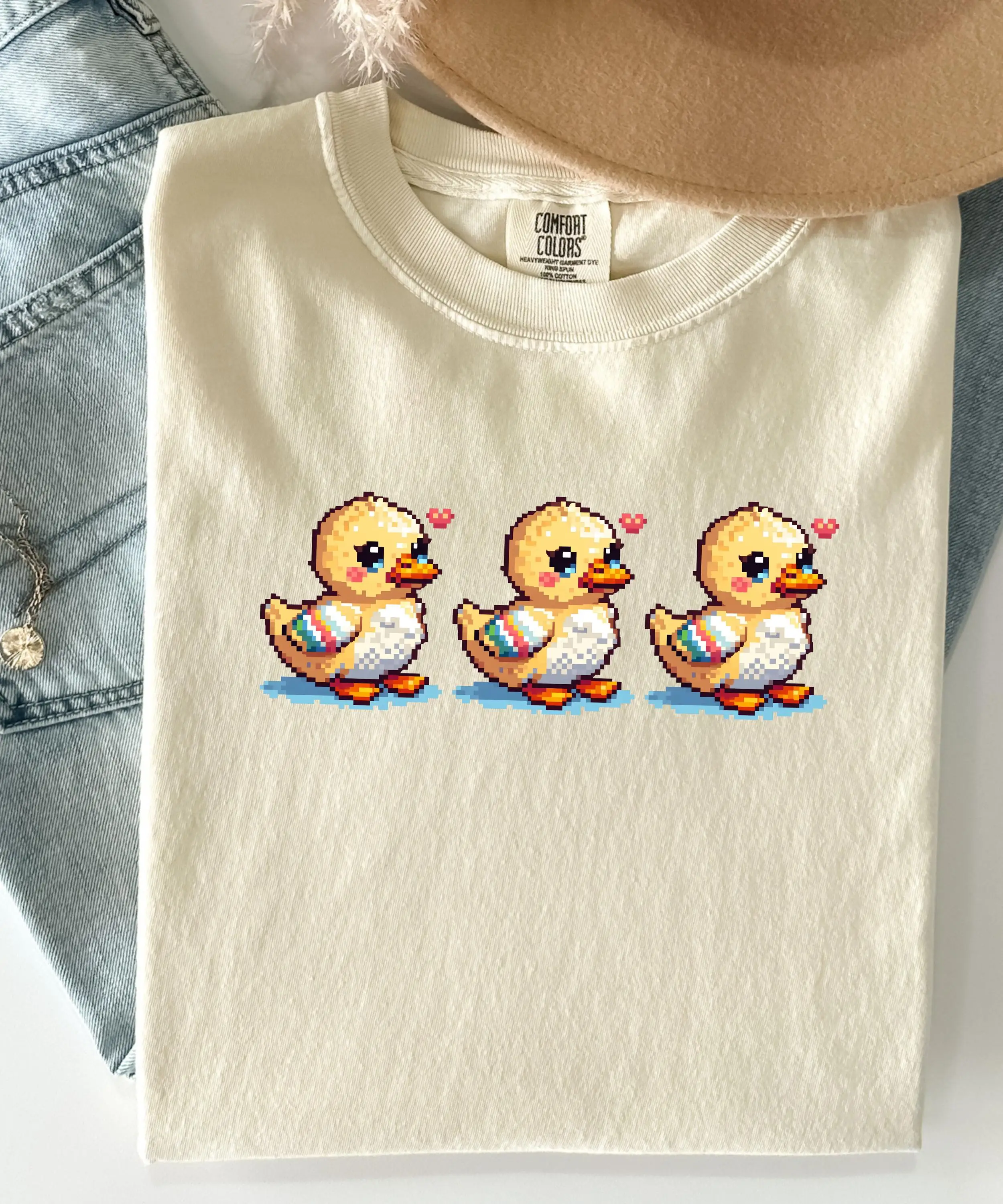 Pixel Cute Ducks T Shirt Retro - đánh giá và giá Retro Gaming T Shirt