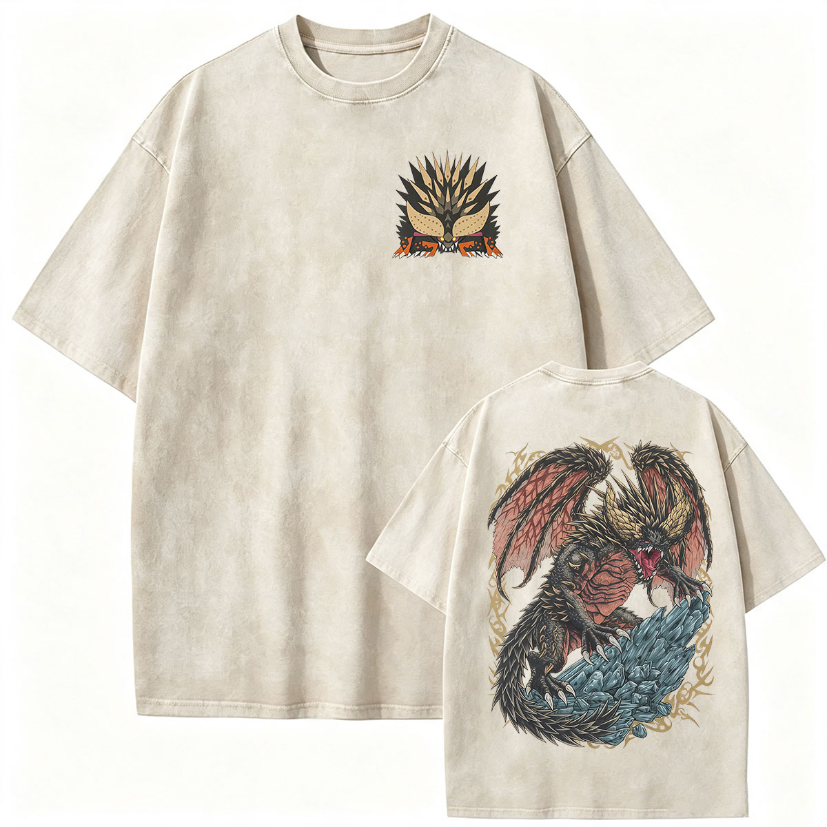 Vintage Washed Monster Hunter  - đánh giá và giá Retro Gaming T Shirt