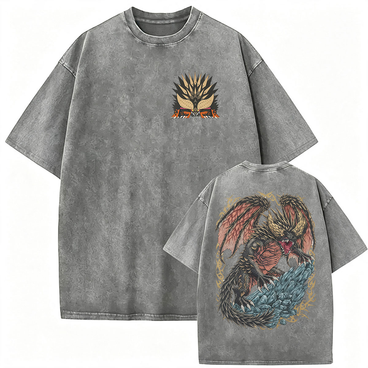 Vintage Washed Monster Hunter  - đánh giá và giá Retro Gaming T Shirt